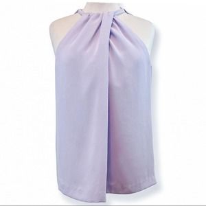 Trina Turk Rosemary Foldover Halter in Sugar Berry Lilac Purple Small